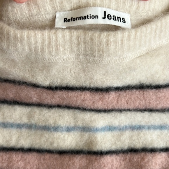 Reformation Women’s Cashmere Striped Sweater, Size XS, EUC - Picture 2 of 6